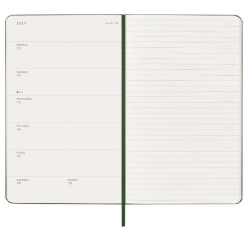 Moleskine AGENDA GIORNALIERA 2026 VERDE COPERTINA RIGIDA LARGE